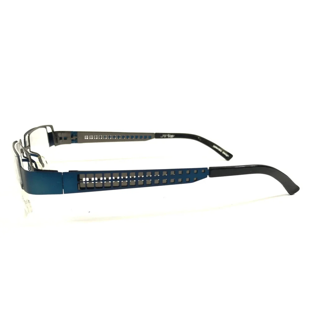 J.F. Rey Eyeglasses Frames JF2384 2206 Dark Blue Dark Gray Square 43-23-133